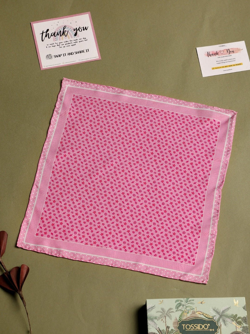 Pink Shells Silk Pocket Square - TOSSIDO