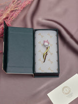 Pink & Silver Tulip Brooch