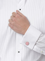 Pink Solid Cufflink - TOSSIDO