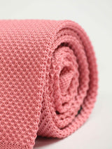 Pink Solid Knitted Necktie - TOSSIDO