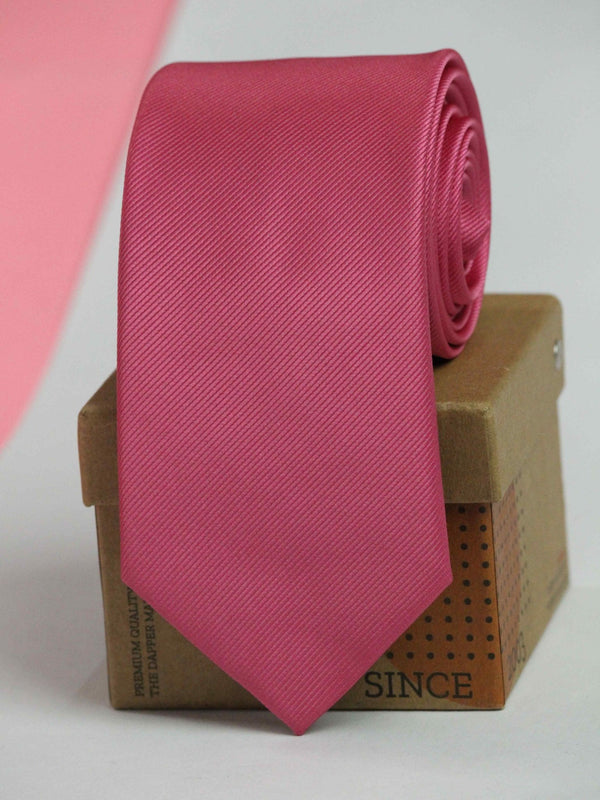 Pink Solid Necktie - TOSSIDO
