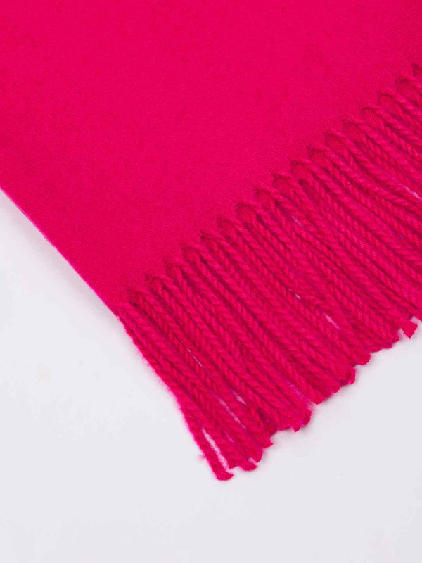 Pink Solid Woolen Muffler - TOSSIDO