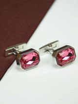 Pink Stone Cufflinks - TOSSIDO
