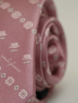 Pink Stripe Woven Silk Necktie - TOSSIDO