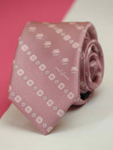 Pink Stripe Woven Silk Necktie - TOSSIDO