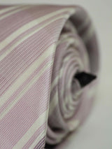 Pink Stripe Woven Silk Necktie - TOSSIDO