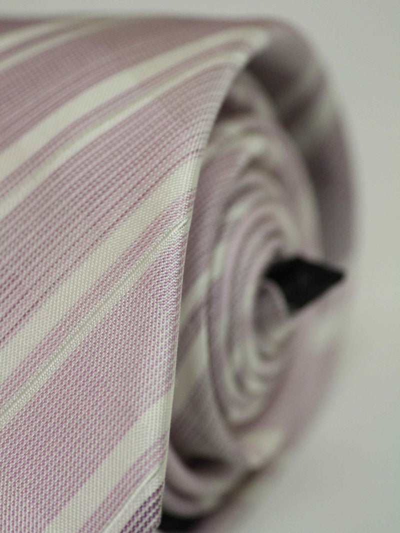 Pink Stripe Woven Silk Necktie - TOSSIDO