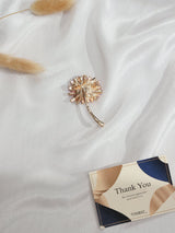 Pink Sunflower Brooch - TOSSIDO
