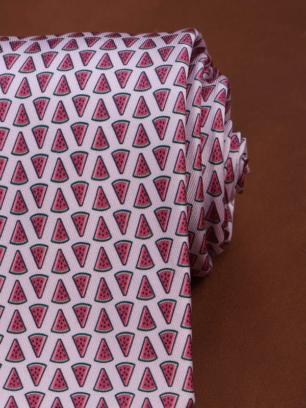 Pink Watermelon Printed Necktie - TOSSIDO