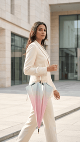 Pink & White Merger Umbrella - TOSSIDO