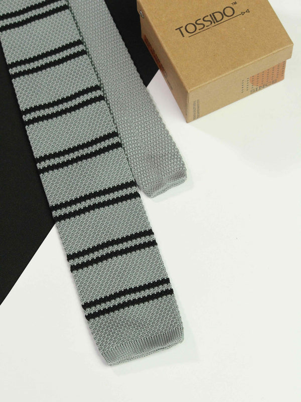 Piquance Knitted Skinny Necktie - TOSSIDO