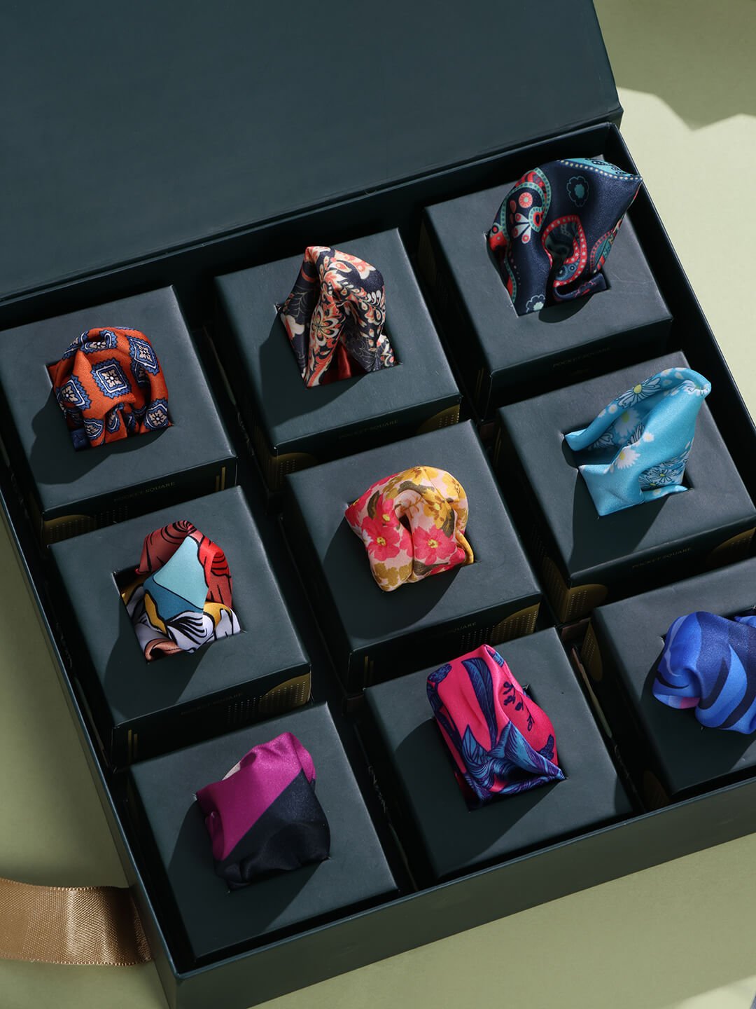 Pocket Square Edit – 9 Piece Gift Set