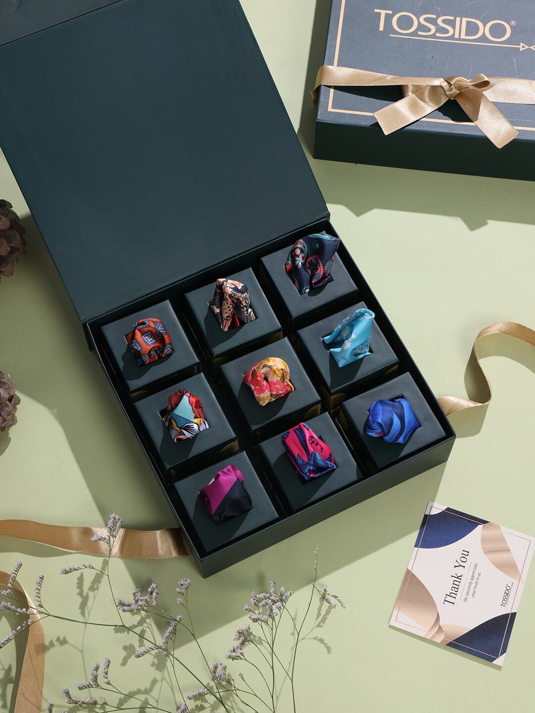 Pocket Square Edit – 9 Piece Gift Set