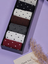 Polka Dot Frill Cuff Socks – Pack of 7