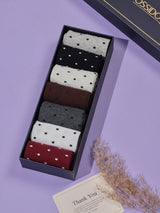 Polka Dot Frill Cuff Socks – Pack of 7 - TOSSIDO