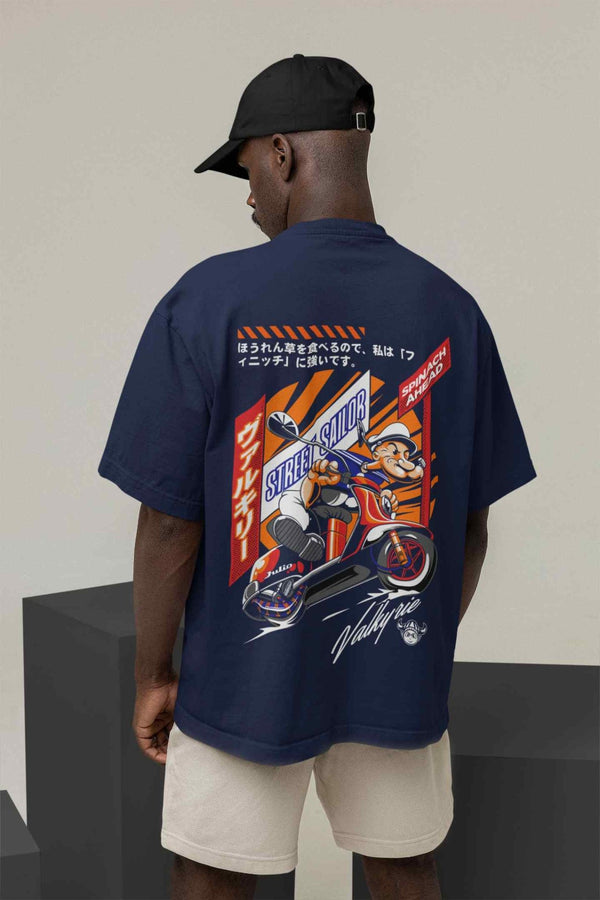 Popeye Bike Ride Oversized Tee - TOSSIDO