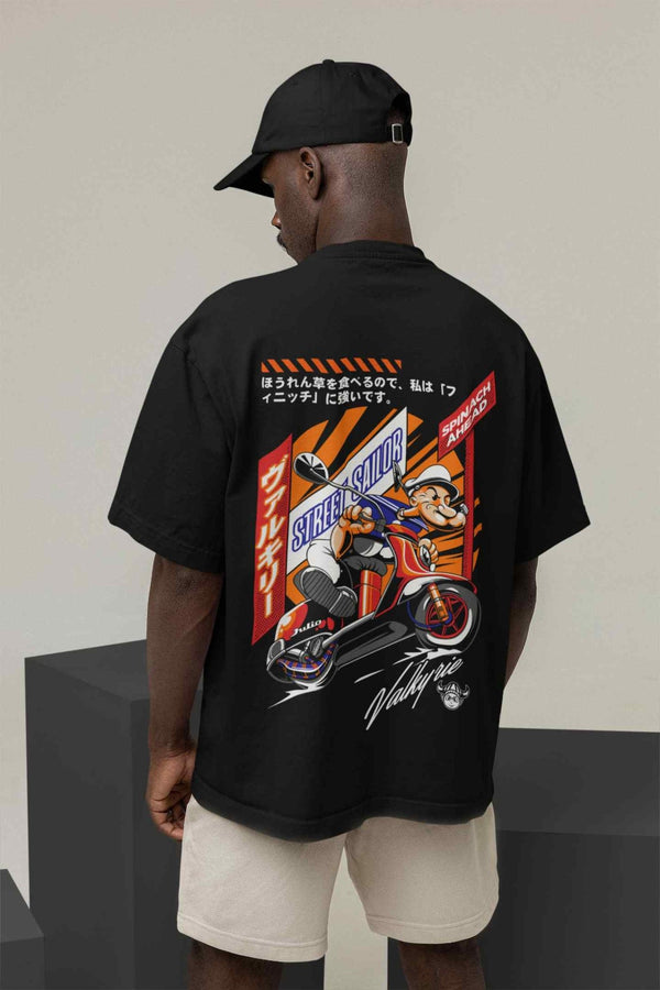 Popeye Bike Ride Oversized Tee - TOSSIDO