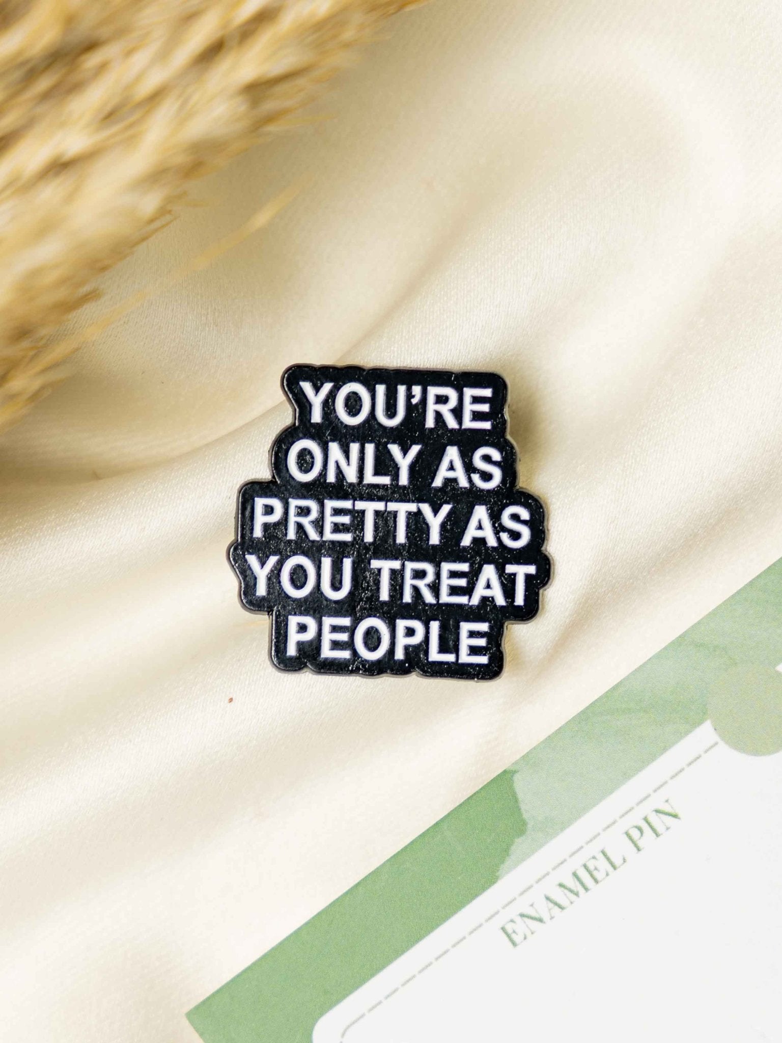 Pretty Typography Enamel Pin