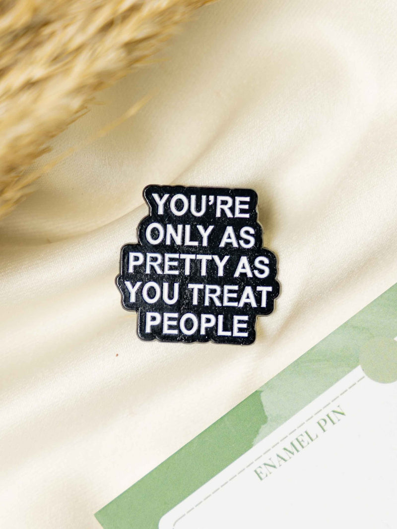 Pretty Typography Enamel Pin