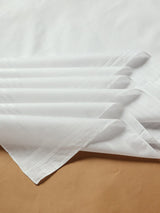 Pure Fabric White Cotton Handkerchief Set - TOSSIDO