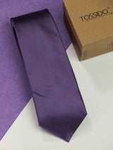 Purple Abstract Silk Necktie - TOSSIDO