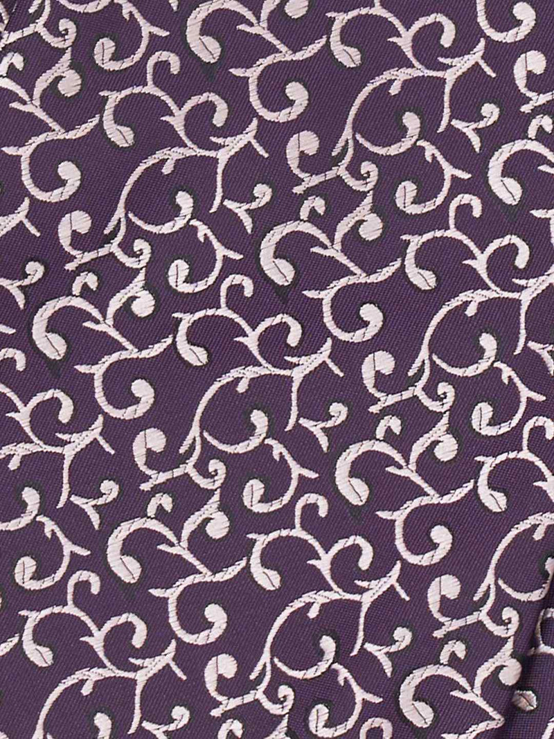 Purple Abstract Woven Cravat & Pocket Square Set - TOSSIDO