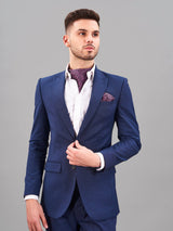 Purple Abstract Woven Cravat & Pocket Square Set - TOSSIDO