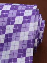 Purple Check Micro Fiber Necktie - TOSSIDO