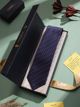 Purple Check Woven Necktie - TOSSIDO