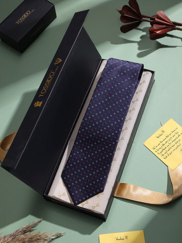 Purple Check Woven Necktie - TOSSIDO