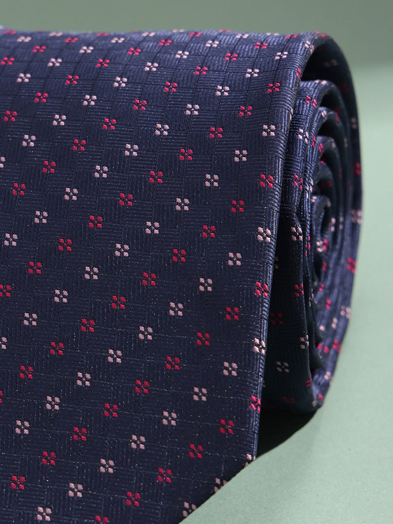 Purple Check Woven Necktie - TOSSIDO