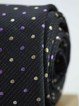 Purple Dot Woven Necktie - TOSSIDO