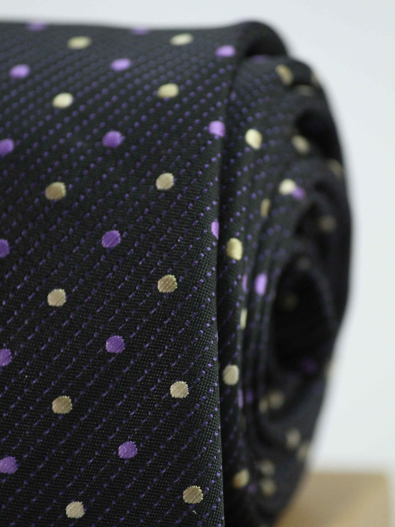Purple Dot Woven Necktie - TOSSIDO