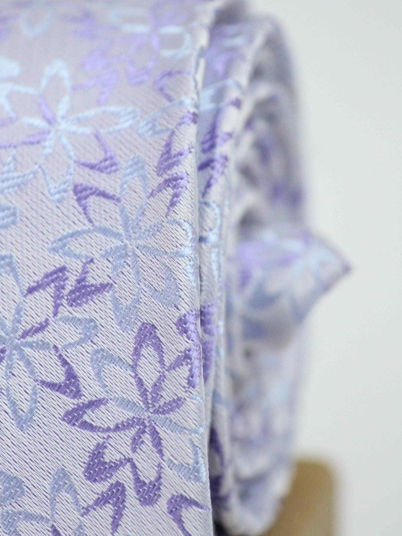 Purple Floral Broad Necktie - TOSSIDO