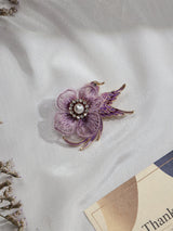 Purple Floral Brooch - TOSSIDO