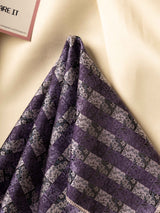 Purple Floral Jacquard Pocket Square - TOSSIDO