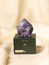 Purple Floral Jacquard Pocket Square - TOSSIDO
