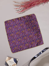Purple Floral Jacquard Pocket Square - TOSSIDO