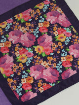 Purple Floral Pocket Square - TOSSIDO