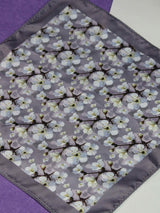 Purple Floral Pocket Square - TOSSIDO