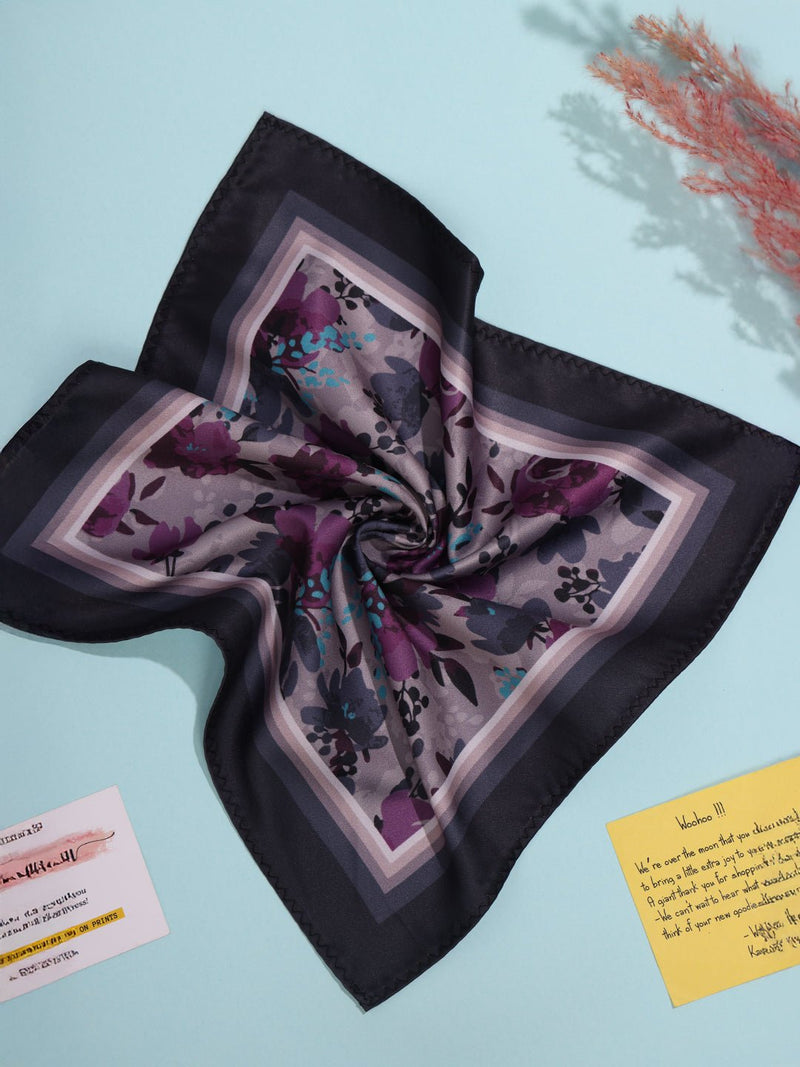 Purple Floral Pocket Square - TOSSIDO