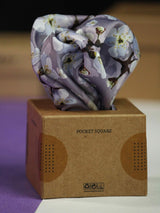 Purple Floral Pocket Square - TOSSIDO