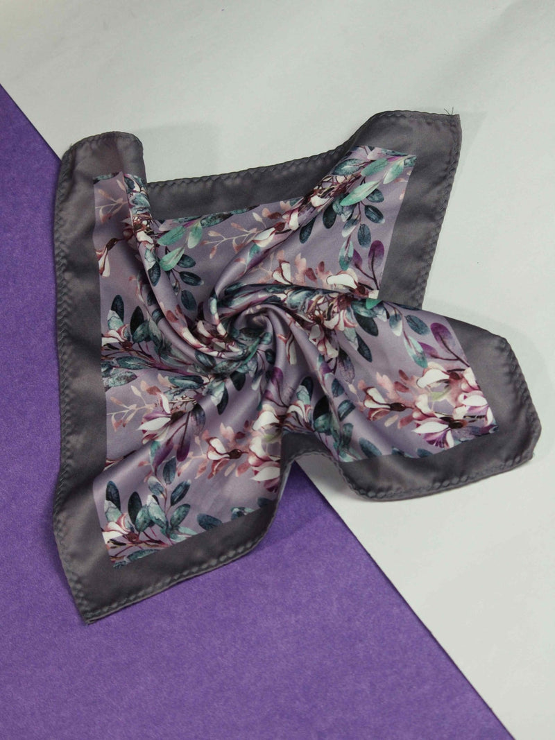 Purple Floral Pocket Square - TOSSIDO