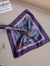 Purple Floral Pocket Square - TOSSIDO