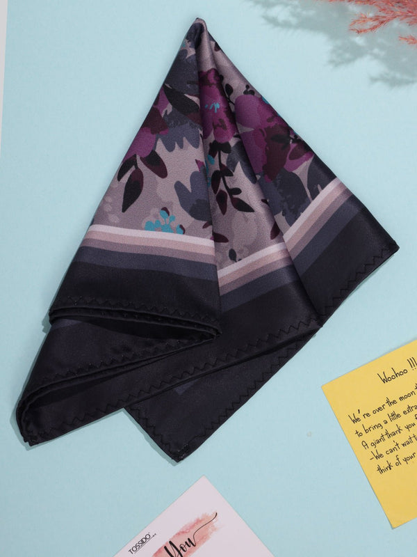 Purple Floral Pocket Square - TOSSIDO