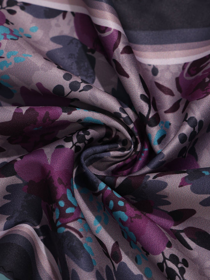 Purple Floral Pocket Square - TOSSIDO