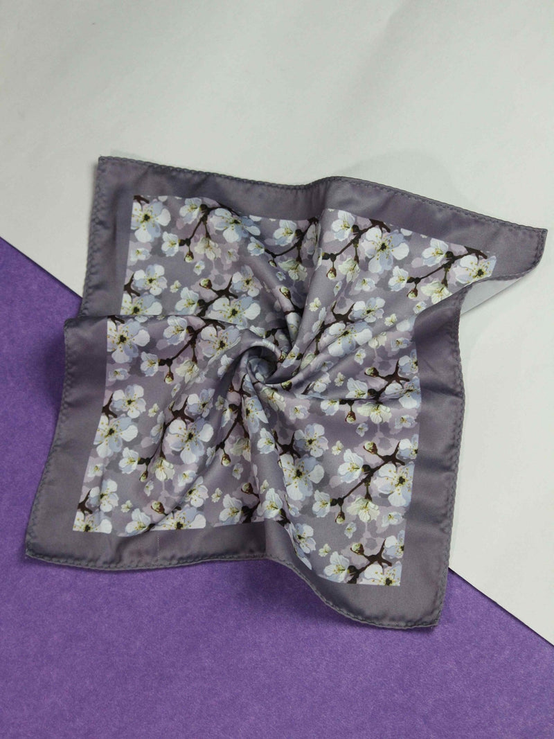 Purple Floral Pocket Square - TOSSIDO