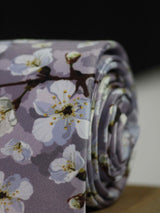 Purple Floral Printed Necktie - TOSSIDO