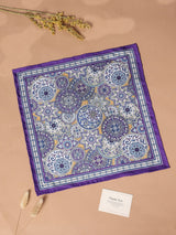 Purple Floral Silk Pocket Square - TOSSIDO
