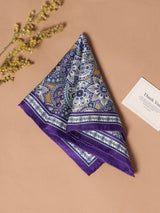 Purple Floral Silk Pocket Square - TOSSIDO